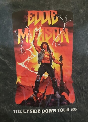 Diğer eddie mason stranger things oversize y2k t-shirt unisex