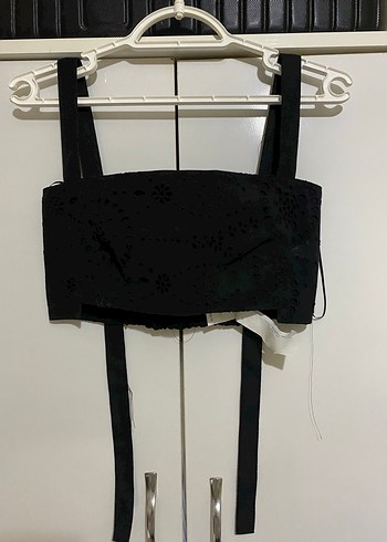 Zara Siyah Kadın Crop top - Görsel 3