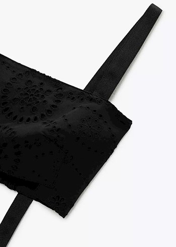 Zara Siyah Kadın Crop top - Görsel 2