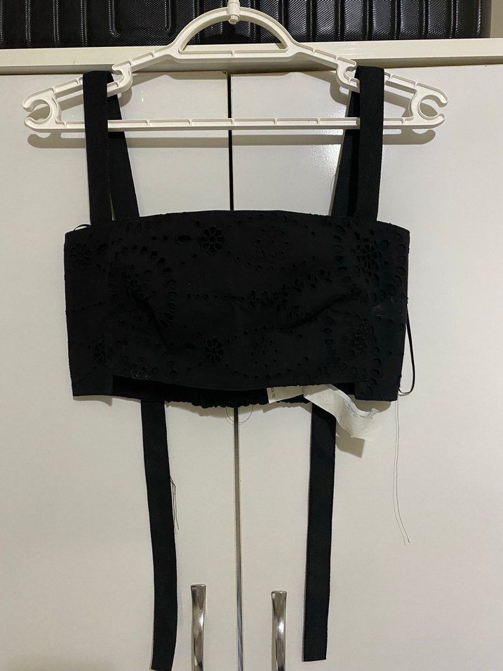 Zara Siyah Kadın Crop top - Görsel 3