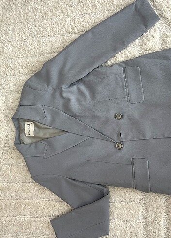 38 Beden gri Renk Kadın blazer ceket