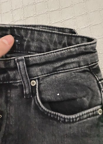 Gri Kadın Midi Boy Kot Pantolon - Görsel 2