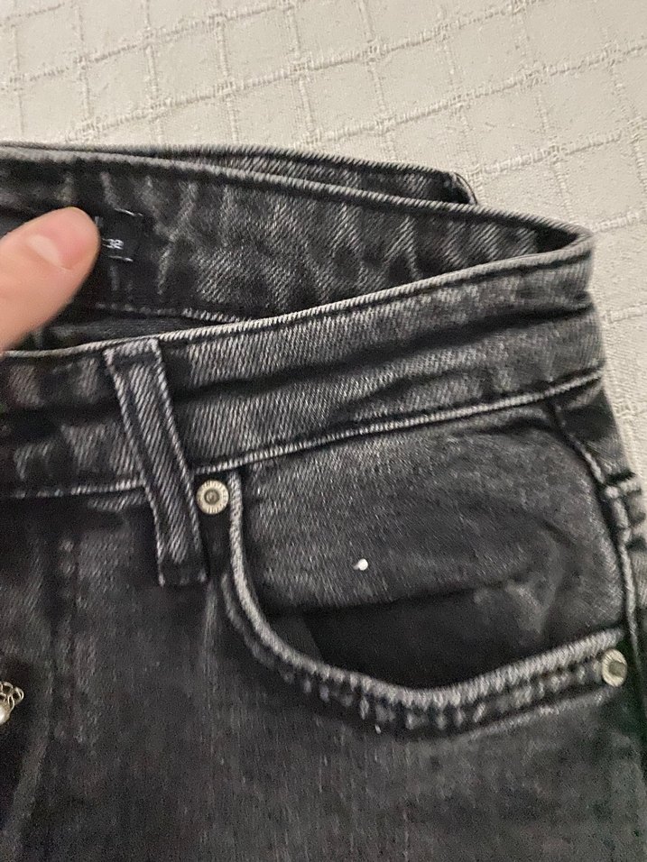 Gri Kadın Midi Boy Kot Pantolon - Görsel 2