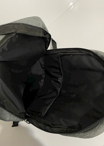 Gri Minimalist Kadın Sırt Çantası - Görsel 5