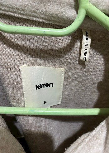 Bej Düğmeli Midi Kadın Ceket - Görsel 2