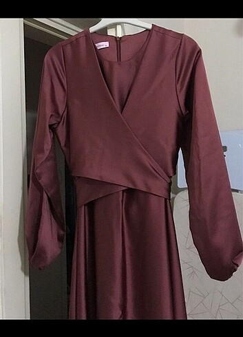 38 Beden bordo Renk elbise
