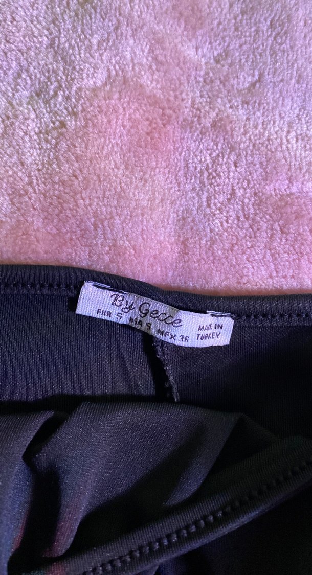 Siyah Drapeli İnce Askılı Midi Elbise - Görsel 5