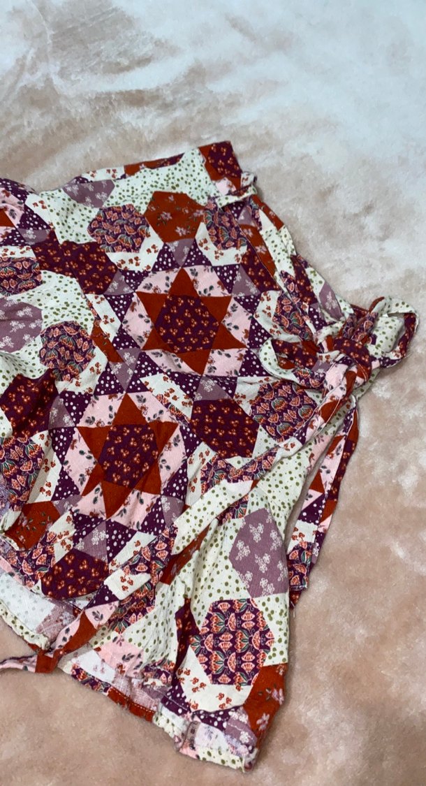 Bohem Çok Renkli Fırfırlı Midi Etek - Görsel 2