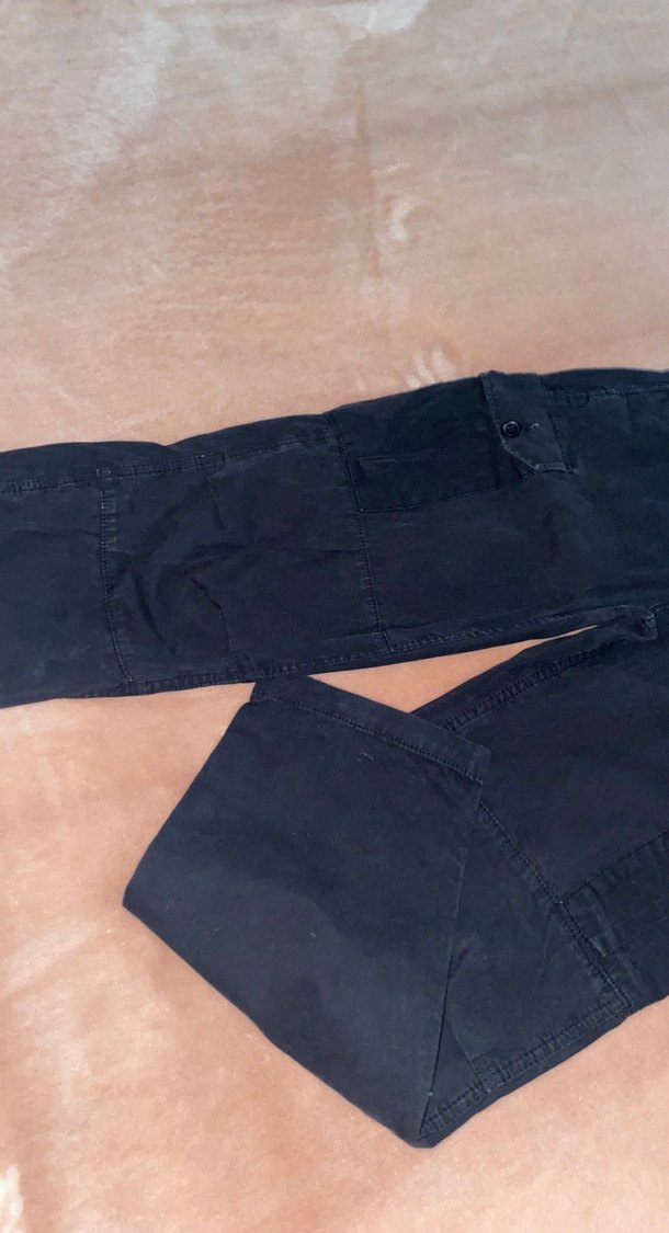 Siyah Loose Fit Denim Kadın Pantolon - Görsel 2