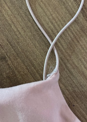 Pembe Askılı Kadın Crop Top - Görsel 4