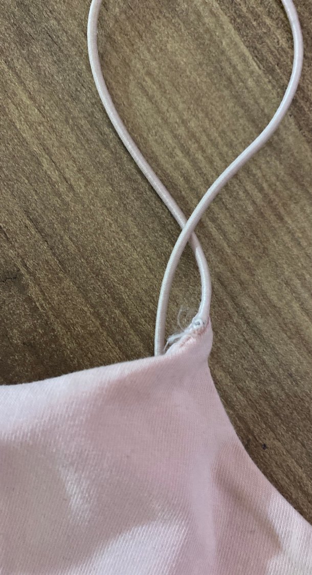 Pembe Askılı Kadın Crop Top - Görsel 4