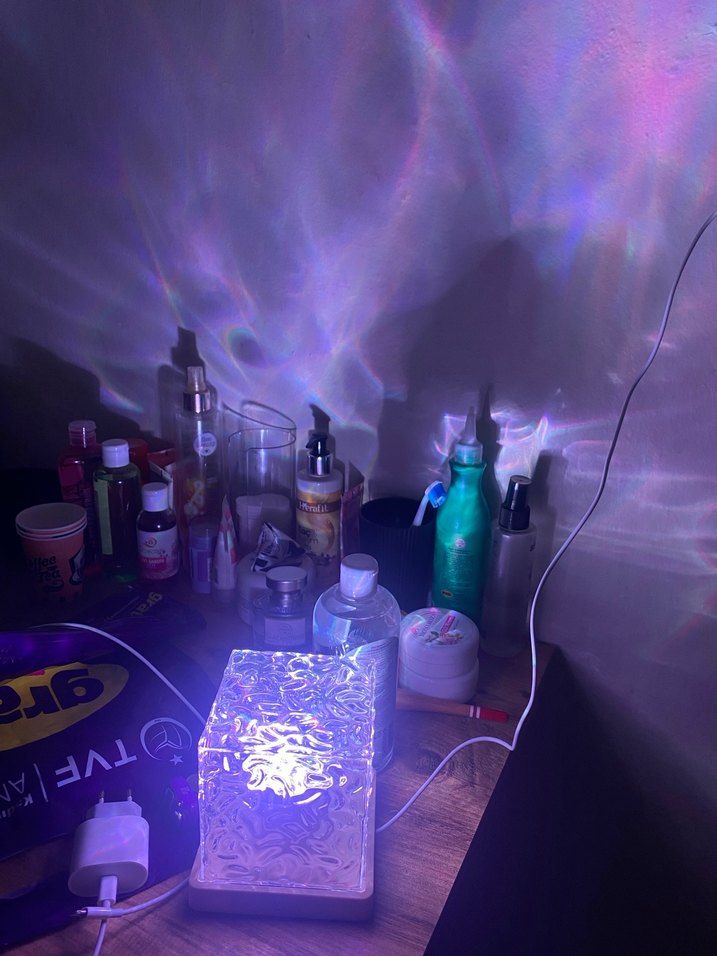 USB Girişli Akrilik su dalgası ısık - Görsel 3