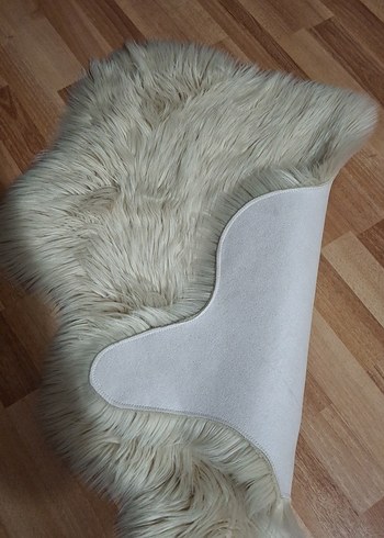 Diğer Bej Bohem Şekilli Yumuşak Halı eni 60 boyu 90 cm