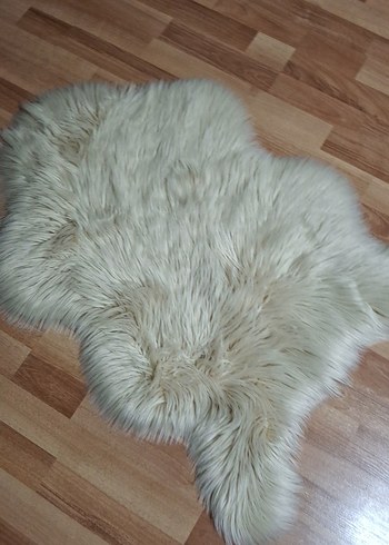  Beden Bej Bohem Şekilli Yumuşak Halı eni 60 boyu 90 cm