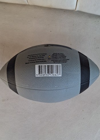  Beden Kırmızı Dikişli Siyah Gri Amerikan Futbol Topu