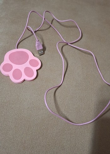 Pembe Kedi Patisi USB bardak Isıtıcı - Görsel 3