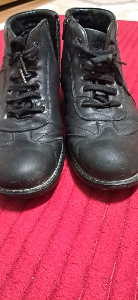 Siyah Deri scooter  marka Erkek Bot - Görsel 3