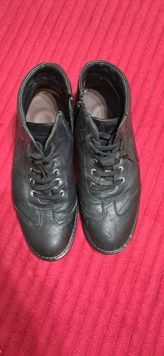 Siyah Deri scooter  marka Erkek Bot - Görsel 4