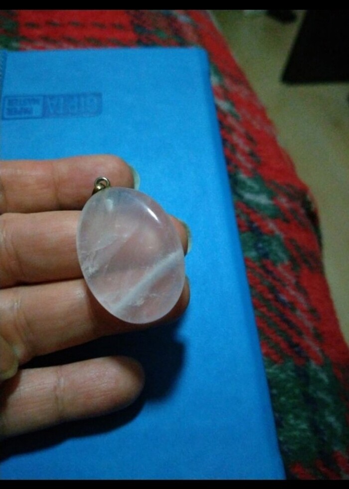 Kolye Ucu pembe kuvars - Görsel 2