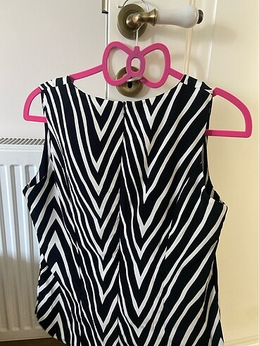 m Beden Zebra desenli siyah bluz