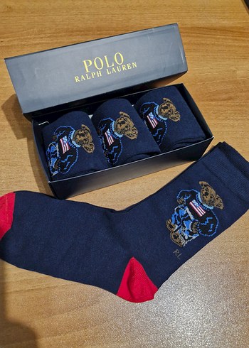 Polo Ralph Lauren Erkek Mavi Desenli Corap