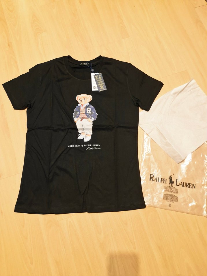 Polo Bear Siyah Bisiklet Yaka Tişört — görsel 2/4