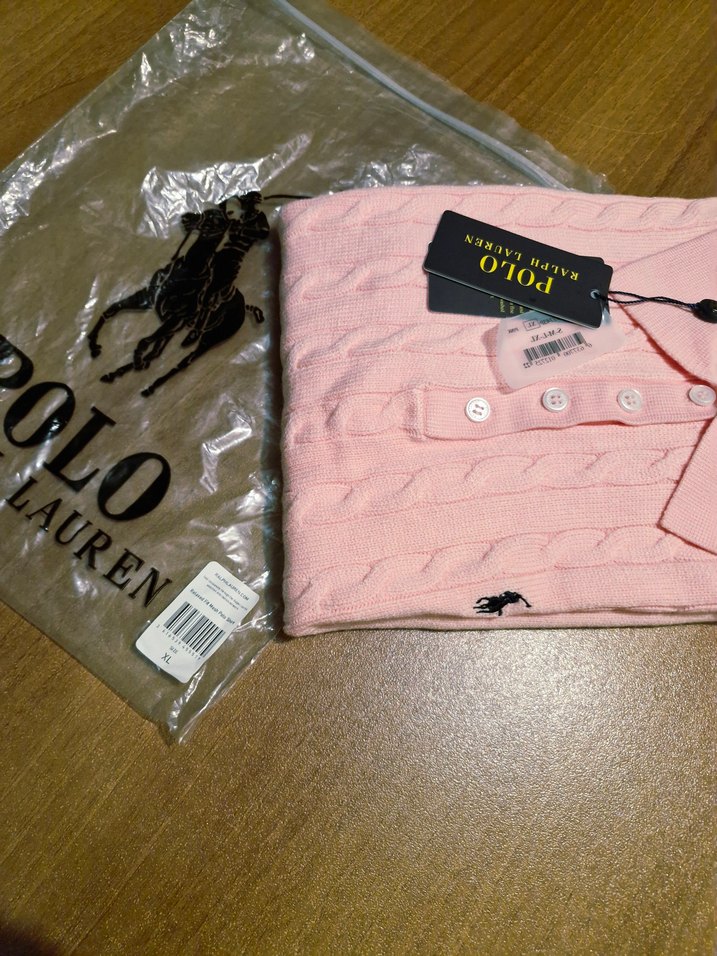 Polo Ralph Lauren Pembe Örgü Polo Triko (XL) — görsel 2/6