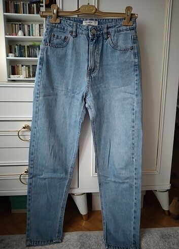 Pull and Bear Mavi Mom Jean