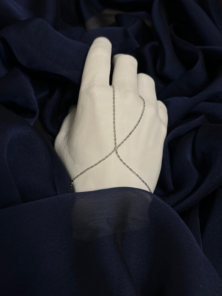 Çelik Gümüş İnce Zincirli Şahmeran - Görsel 2