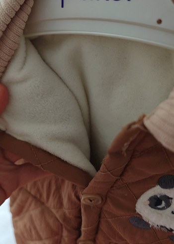 Düğmeli Kahverengi Erkek Çocuk Kaban - Görsel 2