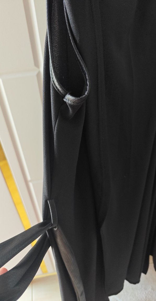 Siyah Kolsuz Midi Kadın yelek - Görsel 3