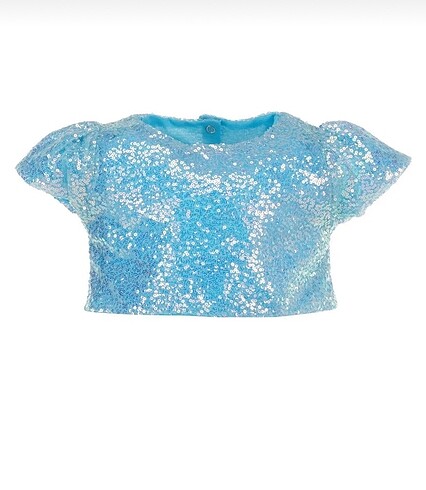 Pullu payetli crop