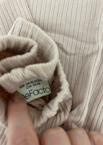 Bej Triko Bebek Kız Takımı Uzun Kollu - Görsel 3