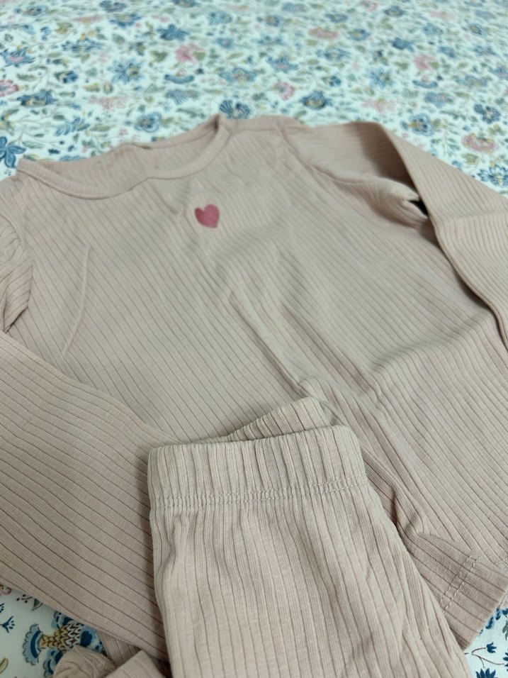 Bej Triko Bebek Kız Takımı Uzun Kollu - Görsel 2