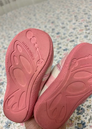 Pembe Fil Nakışlı Kız Terliği - Görsel 2