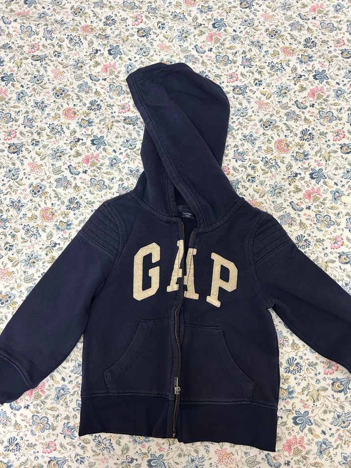 Kız Çocuk Lacivert Fermuarlı Kapüşonlu Sweatshirt - Görsel 2