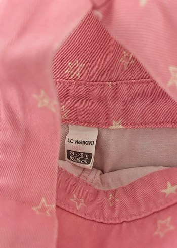 Kız Çocuk Pembe Yıldızlı Salopet - Görsel 3