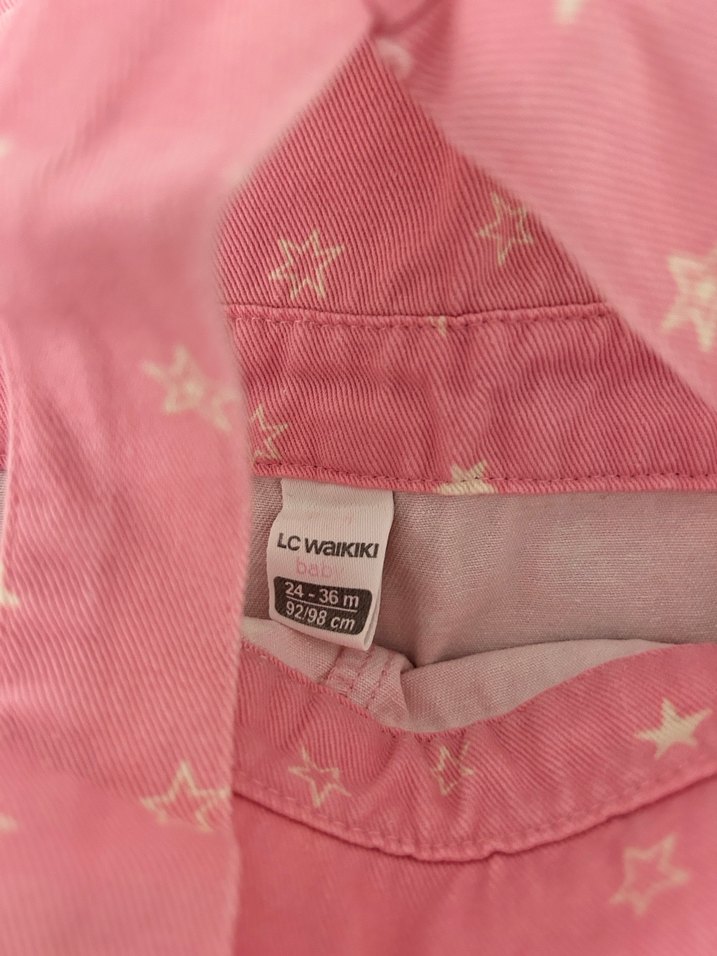 Kız Çocuk Pembe Yıldızlı Salopet - Görsel 3