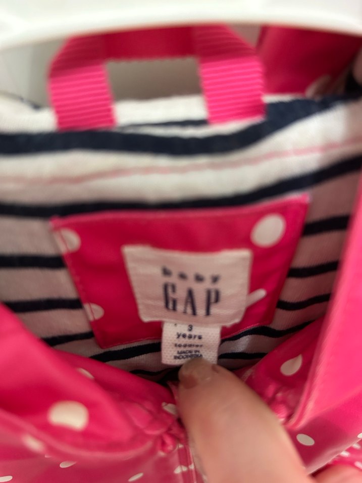 Kız Çocuk Puantiyeli Pembe Fermuarlı Yağmurluk - Görsel 3