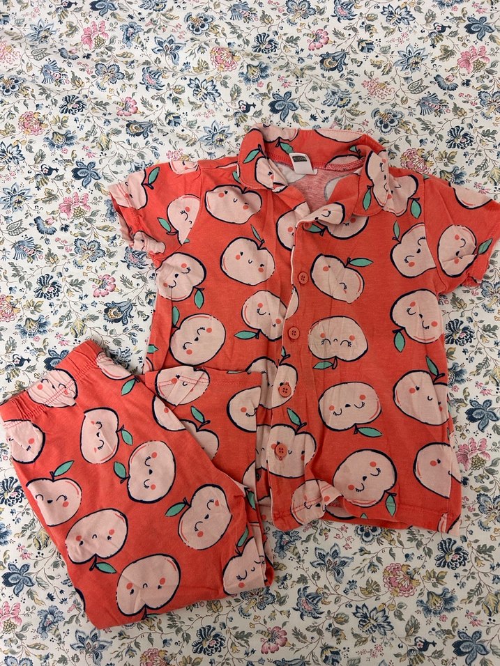 Kız Çocuk Kısa Kollu Düğmeli Pijama Takımı - Görsel 2