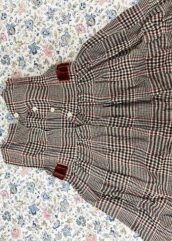 Kahverengi Desenli elbise - Görsel 4