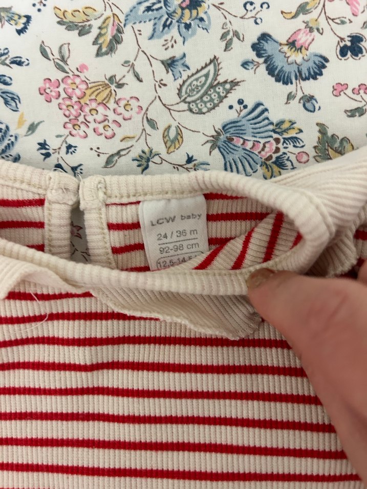 Kız Çocuk Kırmızı Çizgili Uzun Kollu Bluz - Görsel 2