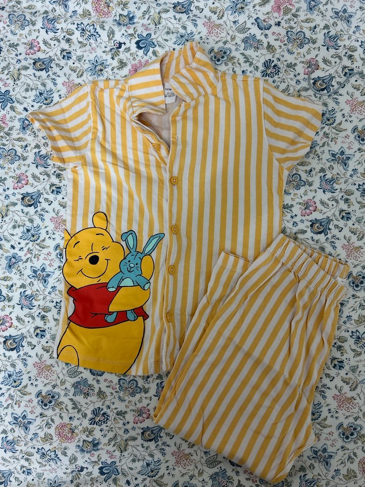 Sarı Çizgili Pijama Takımı - Görsel 2