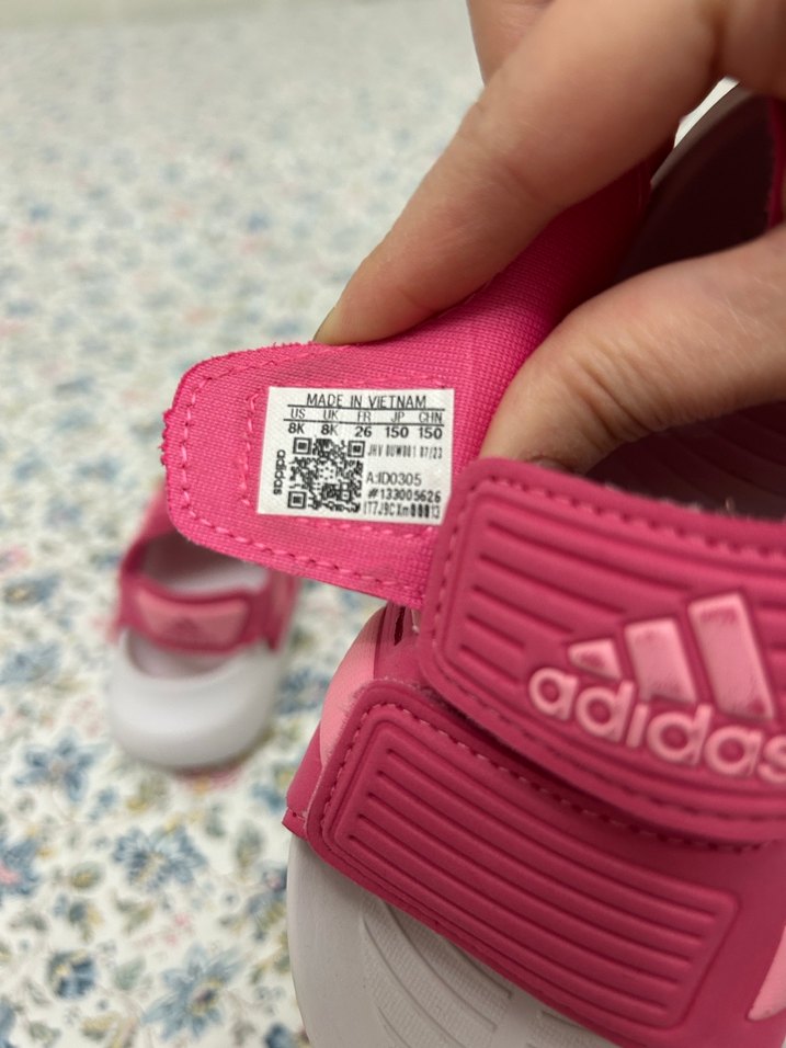 Kız Çocuk Pembe Adidas Cırtcırtlı Sandalet - Görsel 3