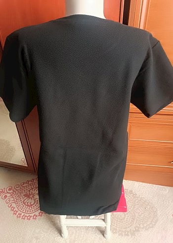 l Beden Kadın Erkek Uyumlu Kahverengi Ayıcık Detaylı Tişört
