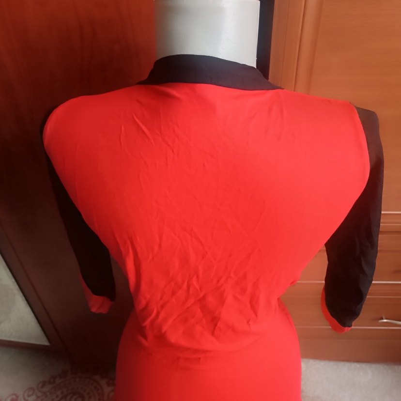 Kırmızı Uzun Kadın Sabahlık - Görsel 4