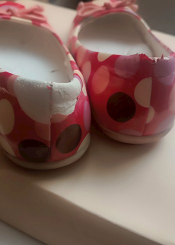 Puantiyeli Pembe Kız Babet Ayakkabı - Görsel 4