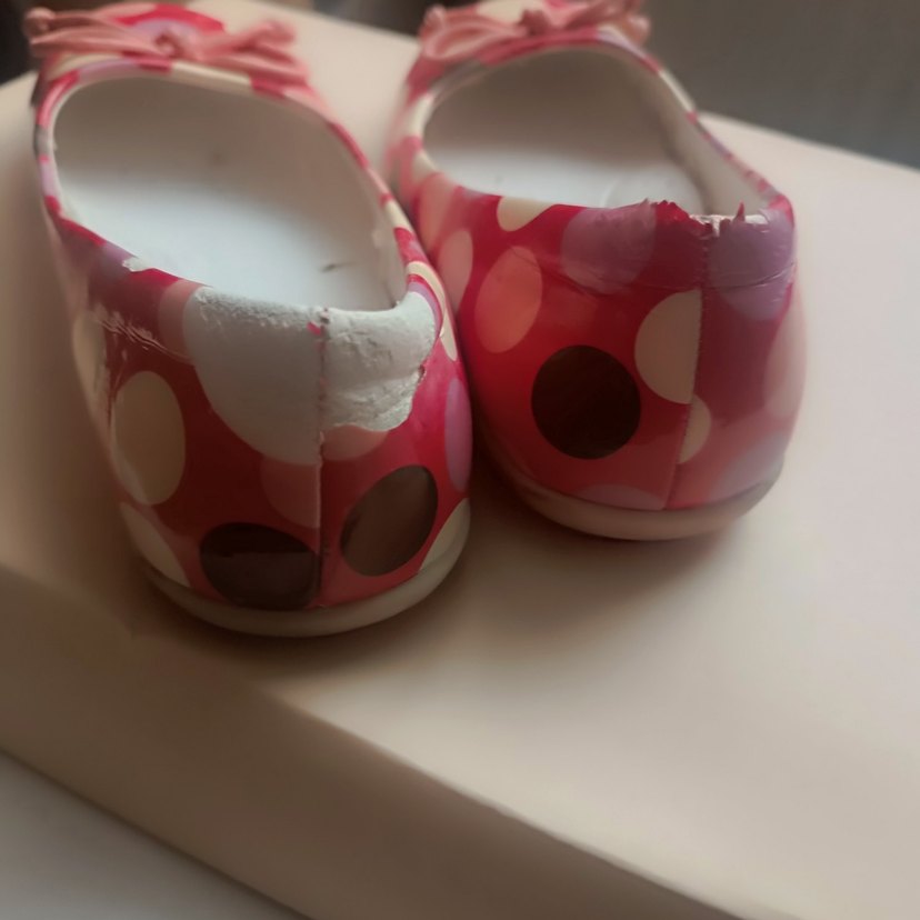 Puantiyeli Pembe Kız Babet Ayakkabı - Görsel 4