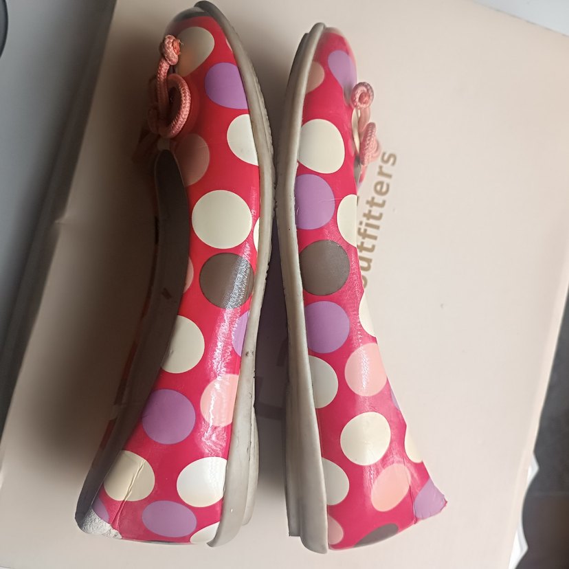 Puantiyeli Pembe Kız Babet Ayakkabı - Görsel 3