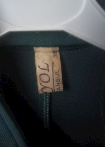 Düğmeli Koyu Yeşil Kadın Blazer Ceket - Görsel 4